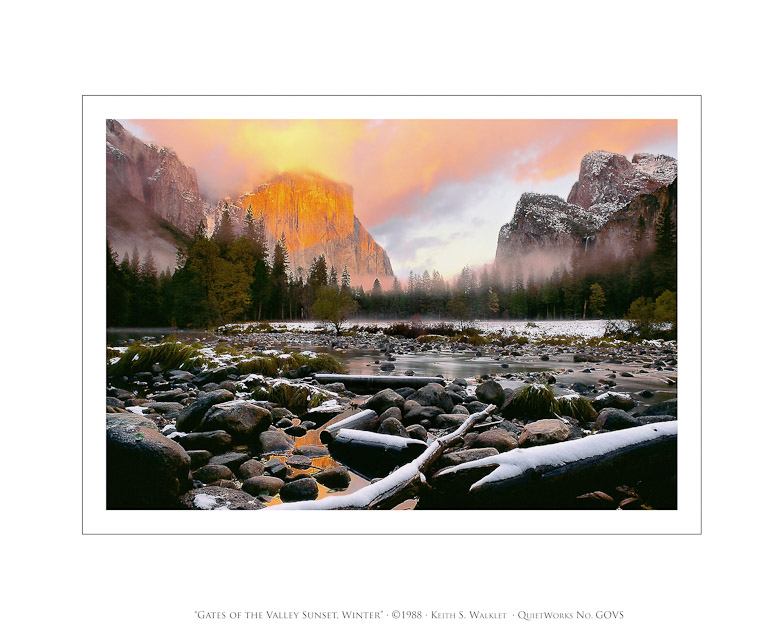 Gates of the Valley, Sunset, Winter, 1988