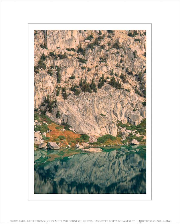Ruby Lake, Reflections, John Muir Wilderness, 1995